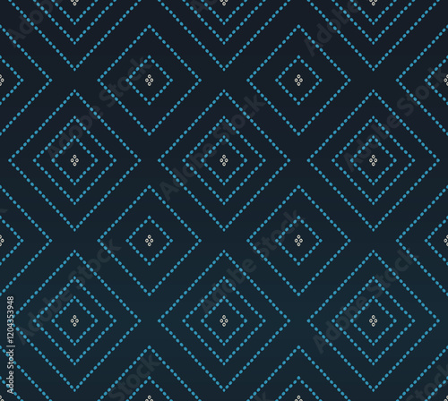 Seamless geometric chuniri pattern, Decorative geometric bandhani pattern