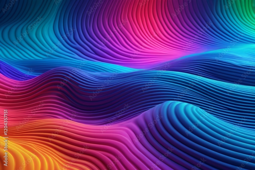 a close up of a colorful wave pattern on a black background a close up of a colorful wave pattern on a black background