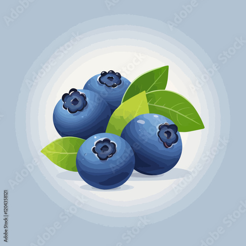 blueberries, hand drawn watercolor blueberries set on white background. Fruit vector illustration. Pattern watercolor fruit.