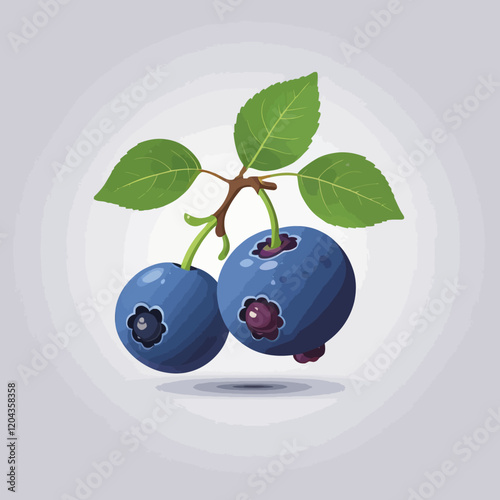 blueberries, hand drawn watercolor blueberries set on white background. Fruit vector illustration. Pattern watercolor fruit.