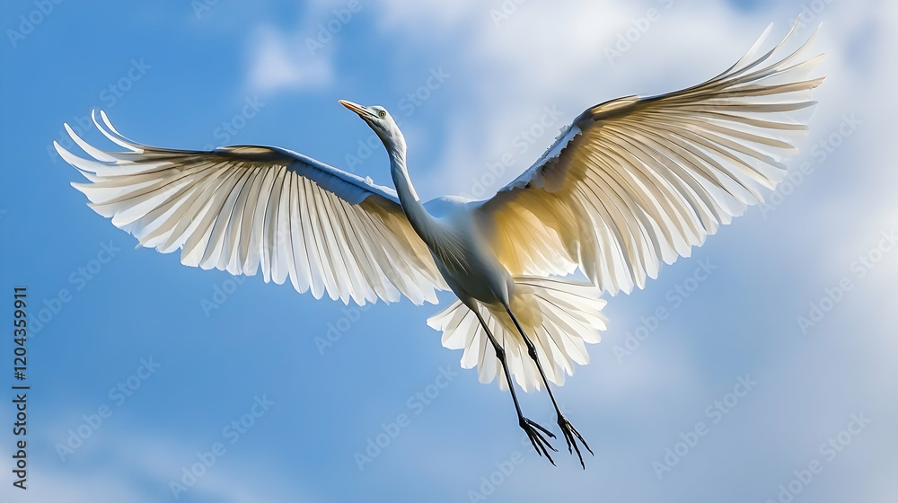 Majestic bird in flight with wide wings spanning the sky Majestic bird in flight with wide wings spanning the sky