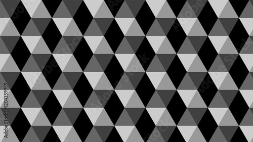 Geometric Triangle Black and White Oirental Seamless Traditional Pattern for Background,Wallpaper,Carpet,Vector,Illustration,Wrapping,Clothing,Fabric, Tile Style