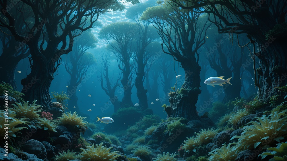 Obraz premium Underwater Forest Adventure