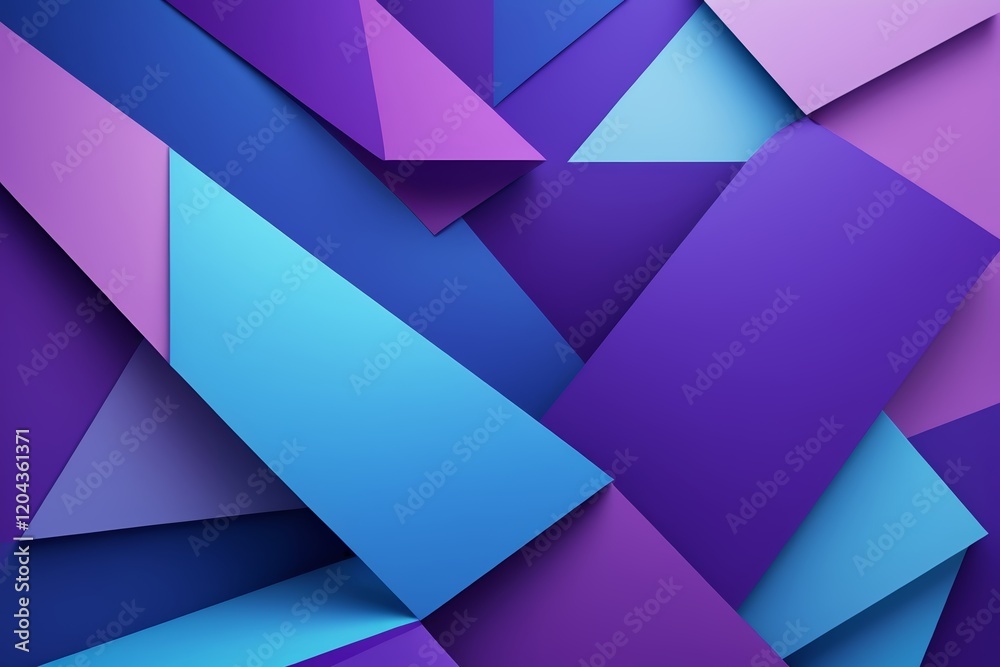 a close up of a purple and blue abstract background with triangles