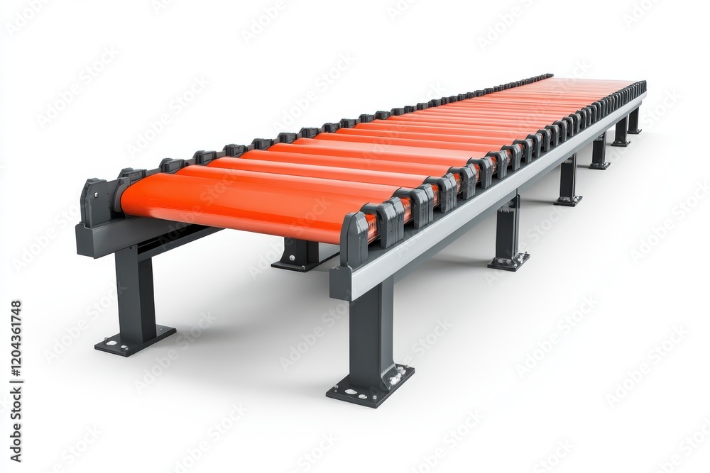 3D Conveyor Belt Icon Isolated and White Background 3D Conveyor Belt Icon Isolated and White Background