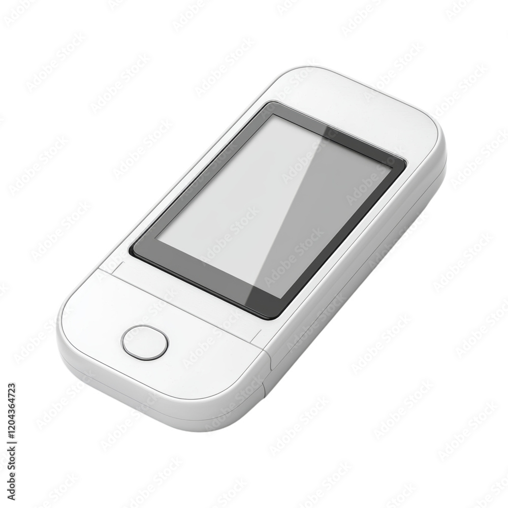 Modern Minimalist White Mobile Device Design Isolated on transparent background Modern Minimalist White Mobile Device Design Isolated on transparent background