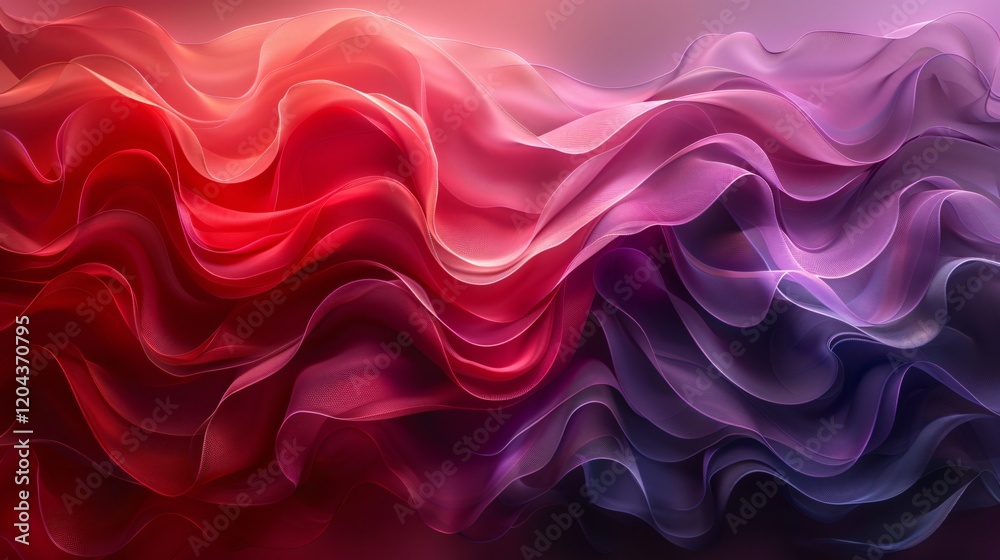 Red and blue abstract background with flowing fabric like textured waves Red and blue abstract background with flowing fabric like textured waves