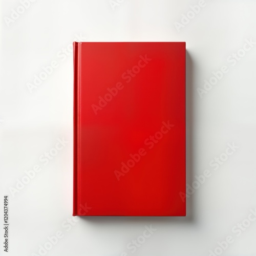 Free Download Red book lies on white background. Simple object. Closed book with smooth red cover. Blank pages. Education related photo. Suitable for study office themes. Design element for book cover notebook. - GFXLoad