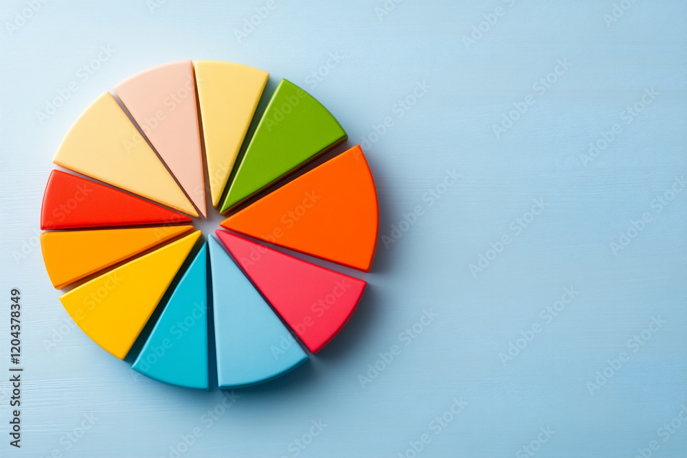 Fototapeta premium Pie Chart Illustrating the Correlation Between Health Risks and PFAS Exposure Levels in Various Demographics