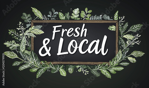 Fresh & local chalkboard Local farmers markets discover fresh organic goods from local farms embrace locally grown produce in a vibrant community environment