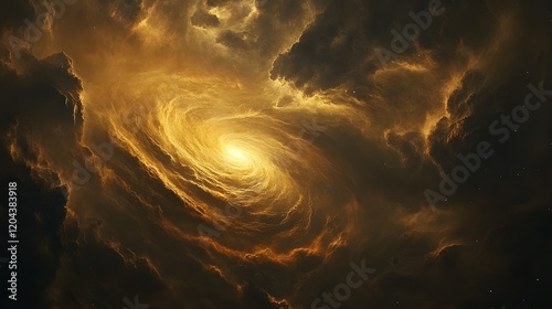 A swirling gas giant with massive storms captured in intricate detail, during a deep-space observation