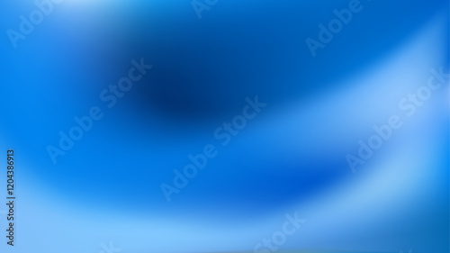 Abstract Blue Gradient Background. Smooth fluid waves