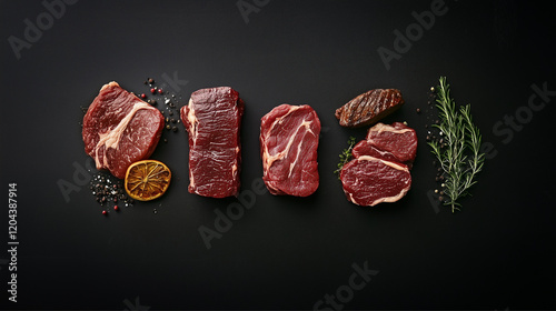 Lots of yummy meat pieces and herbs look very tasty together. photo