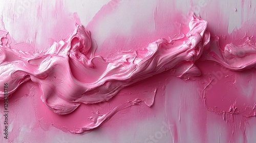 Abstract pink paint texture with smooth swirls and strokes, suitable for backgrounds and designs