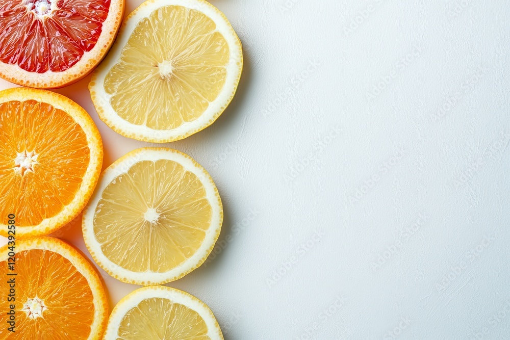 A pattern of grapefruit, lemon, lime, orange. Generative AI A pattern of grapefruit, lemon, lime, orange. Generative AI