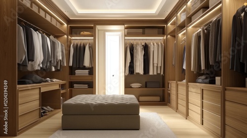 Luxury Walk-in Closet Design: A Haven of Style and Organization photo