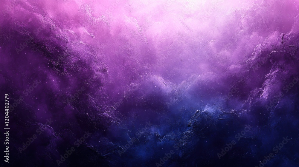 Fototapeta premium Ethereal cosmic landscape with vibrant purple and blue hues, suggesting a distant nebula in space