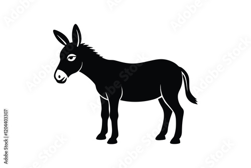 donkey isolated on white