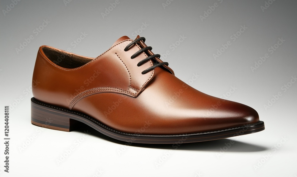Elegant brown leather dress shoe with sleek design and polished finish, perfect for formal occasions and professional settings Elegant brown leather dress shoe with sleek design and polished finish, perfect for formal occasions and professional settings