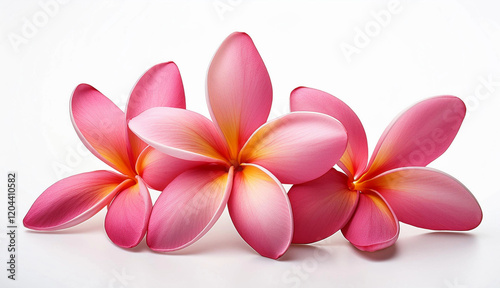 Pink Plumeria Blossoms photo