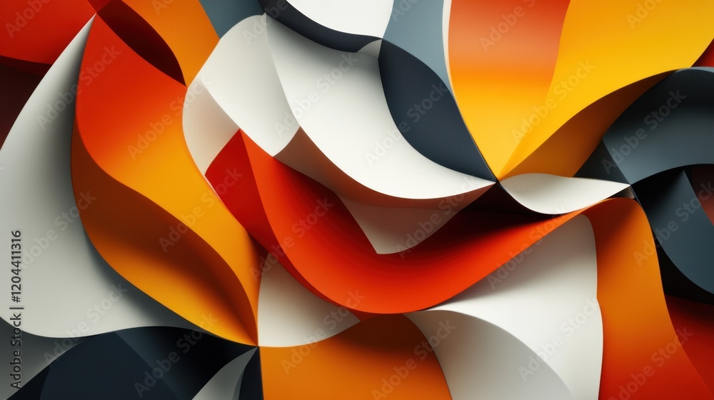 Abstract Colorful Paper Wave Composition: A Dynamic Play of Shapes and Hues Abstract Colorful Paper Wave Composition: A Dynamic Play of Shapes and Hues