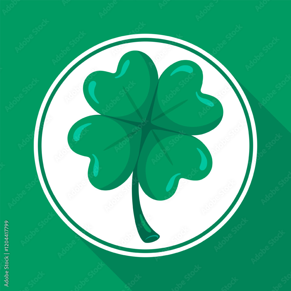Clover icon isolated on white background. Clover sign illustration pictogram. Symbol of St. Patrick's Day. Vector Illustration in flat style. Clover icon isolated on white background. Clover sign illustration pictogram. Symbol of St. Patrick's Day. Vector Illustration in flat style.