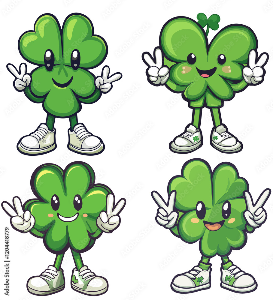 Obraz premium St Patricks Day cheerful leprechaun cartoon character Full length drawing of a dwarf Saint Patric