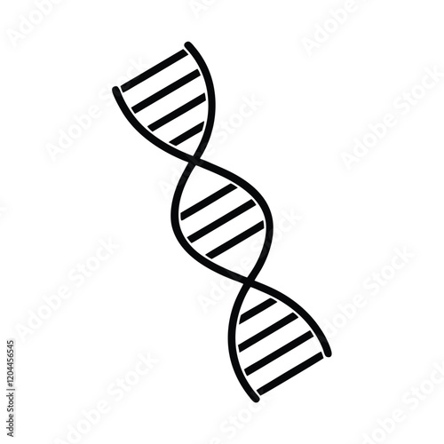 dna strand on white background