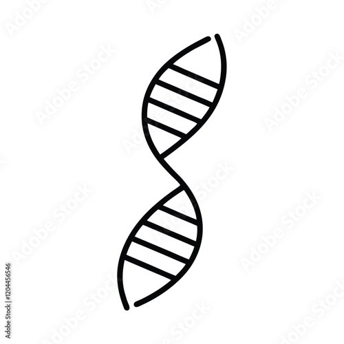 dna strand on white background