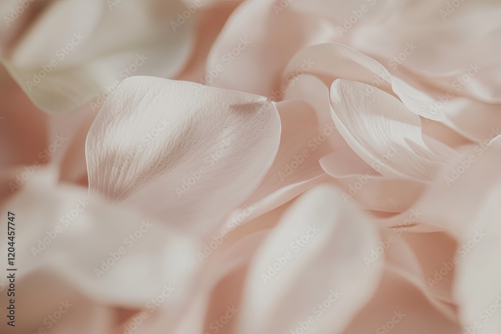 Delicate layers of soft pink petals create serene, romantic atmo Delicate layers of soft pink petals create serene, romantic atmo
