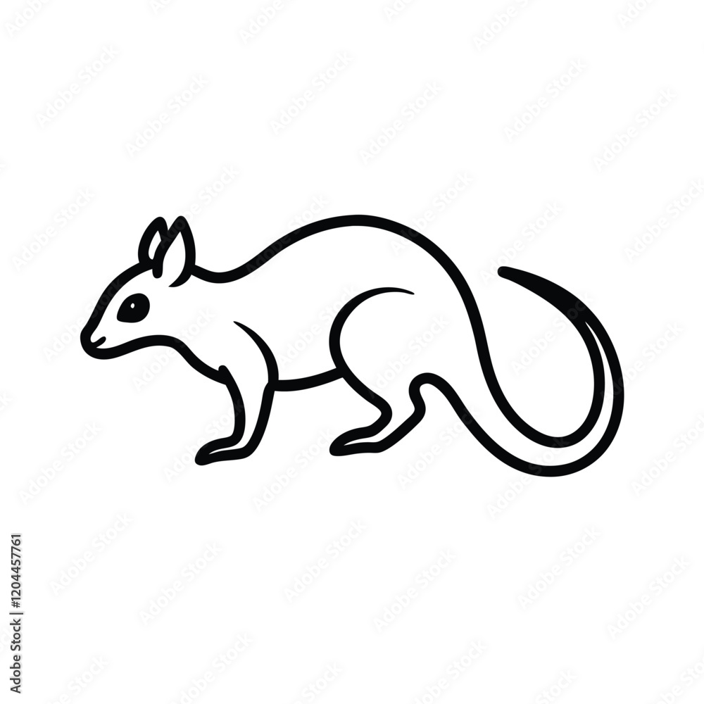 Fototapeta premium animal silhouette white background 