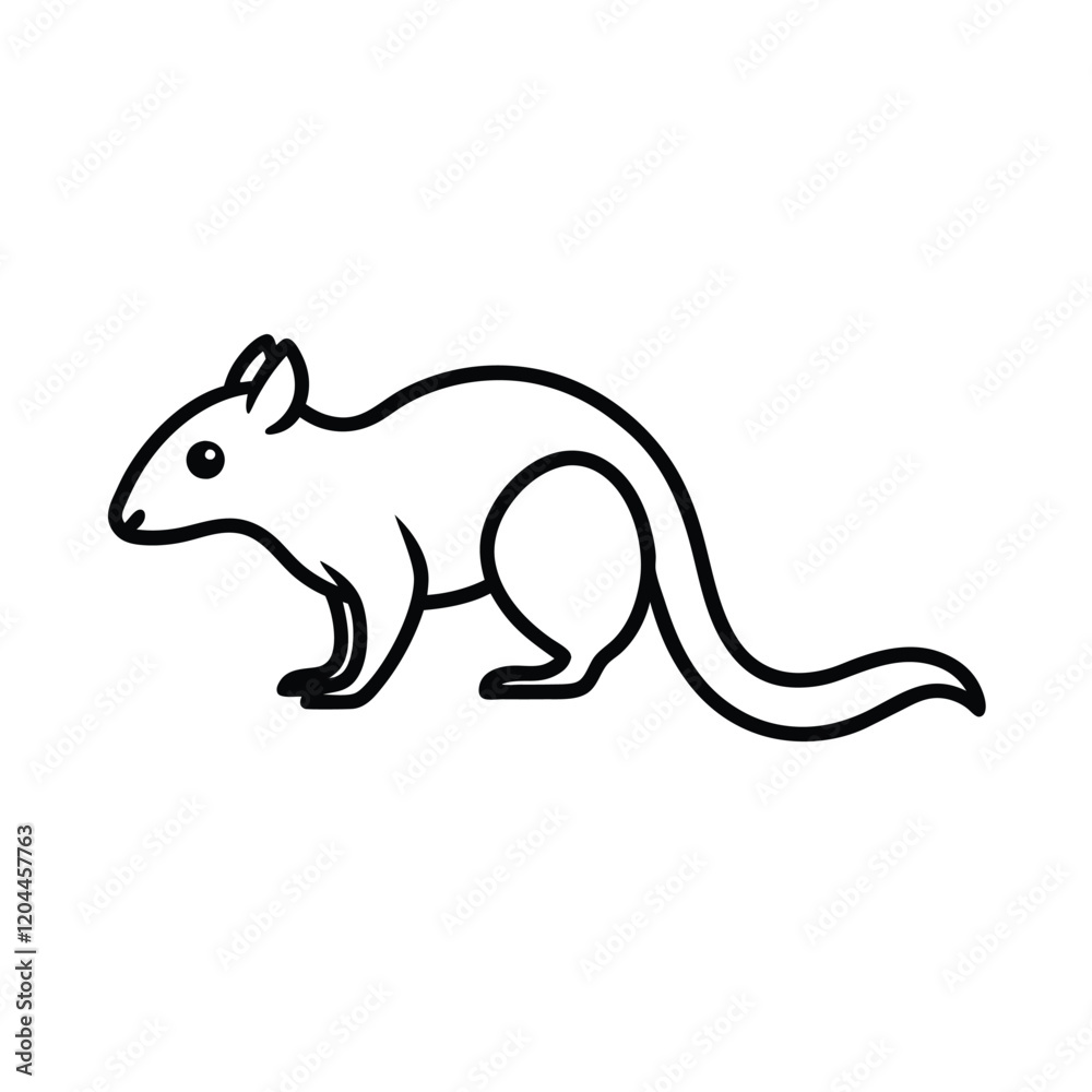 Obraz premium animal silhouette white background 