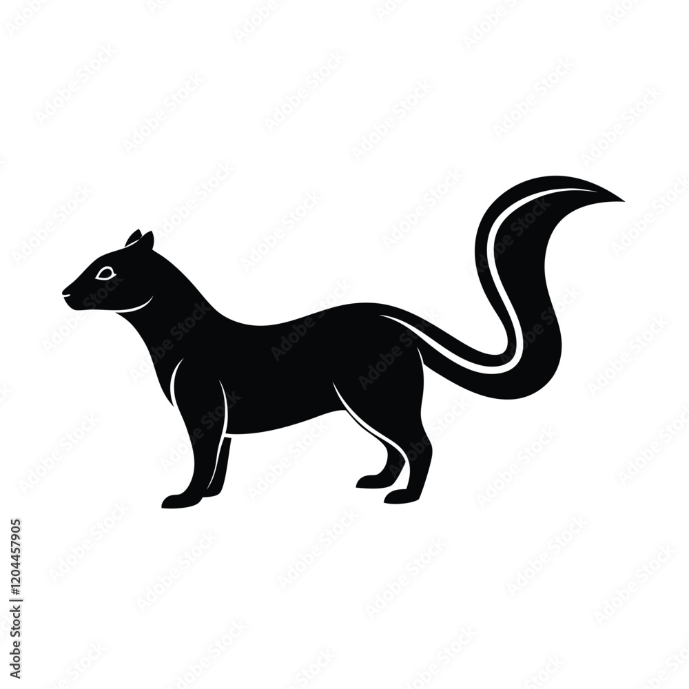 Fototapeta premium animal silhouette white background 