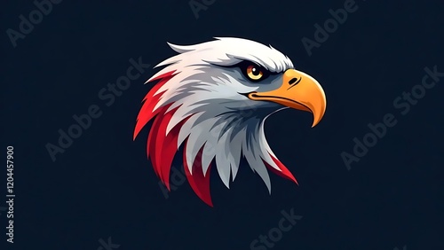 eagle head mascot logo on dark background.