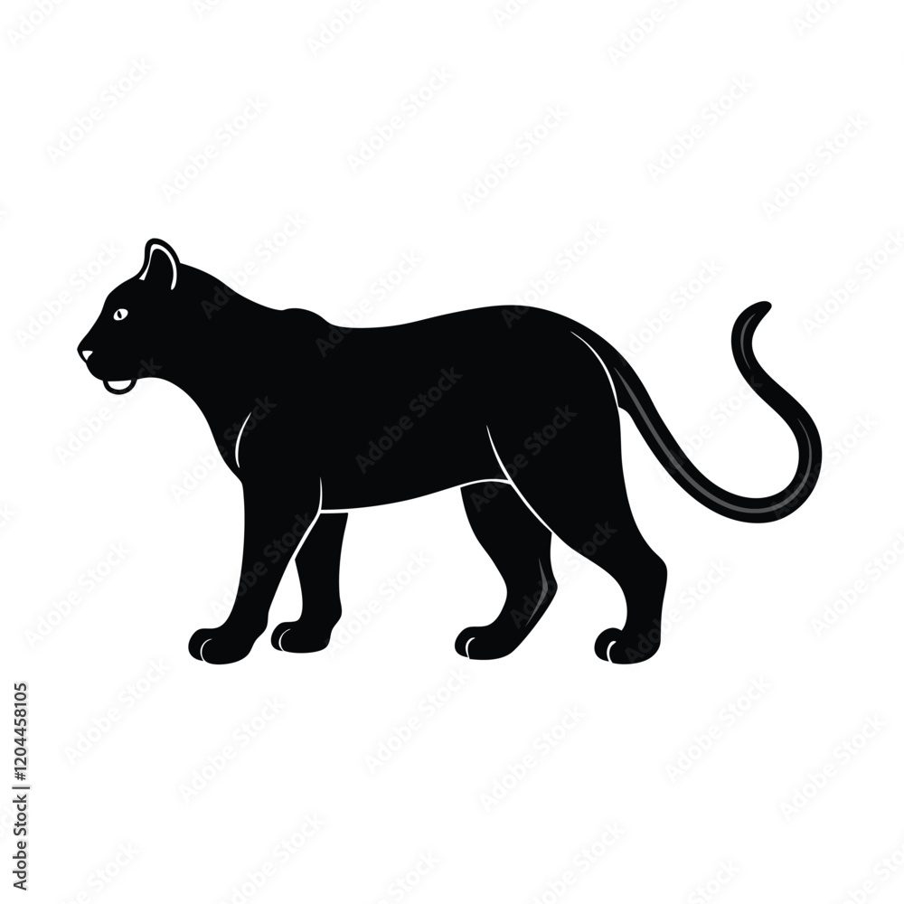 Fototapeta premium animal silhouette white background