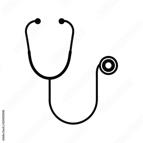 stethoscope on white background