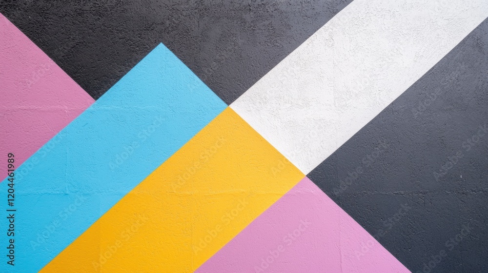 Fototapeta premium Abstract geometric pattern made up of three overlapping triangles.
