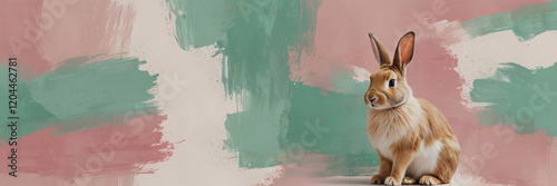 Modern Abstract Easter Design in Pastel Colors [with spaces]