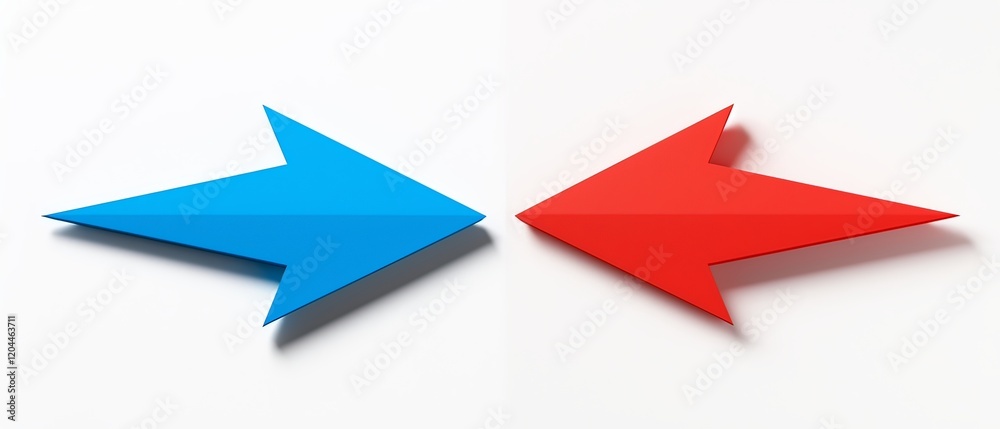 Red and Blue Arrows Pointing Left or Right Red and Blue Arrows Pointing Left or Right