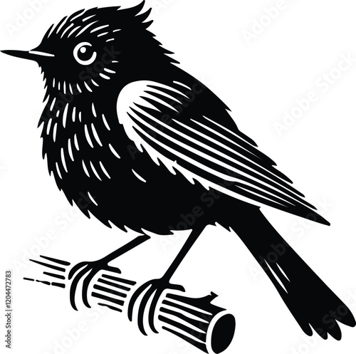 Bird silhouette vector white background photo