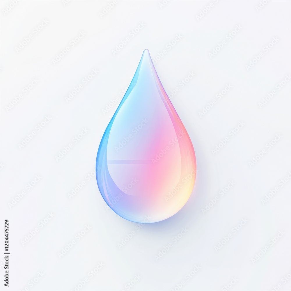 Colorful water droplet design with a gradient effect on a white background showcasing modern digital art style. Generative AI Colorful water droplet design with a gradient effect on a white background showcasing modern digital art style. Generative AI