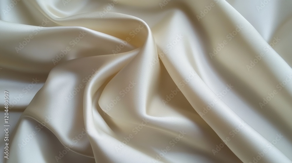 Fototapeta premium Satin fabric in white, ideal for a smooth and elegant background.