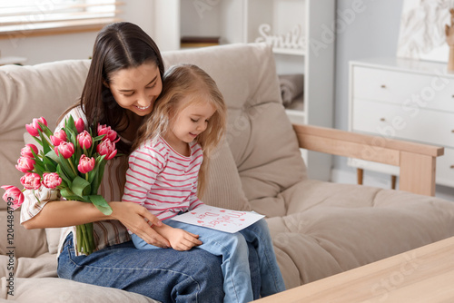 Little girl congratulating ...