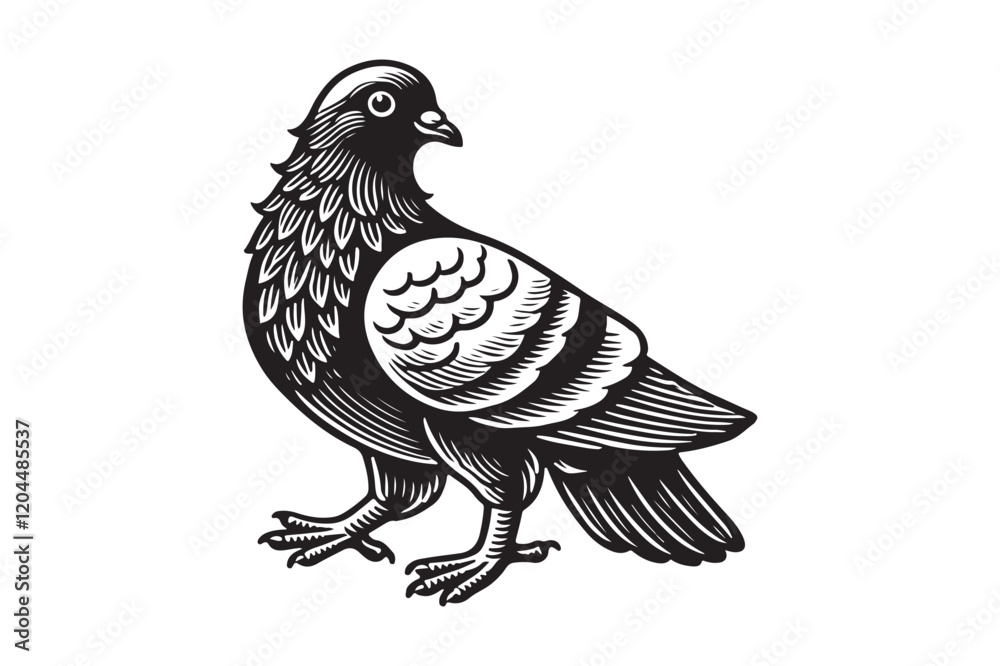 Fototapeta premium Pigeon Silhouette