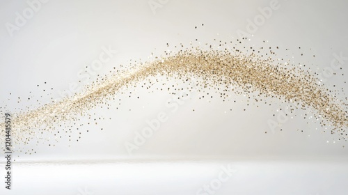 Obraz na płótnie Elegant gold glitter arc on white background w salonie