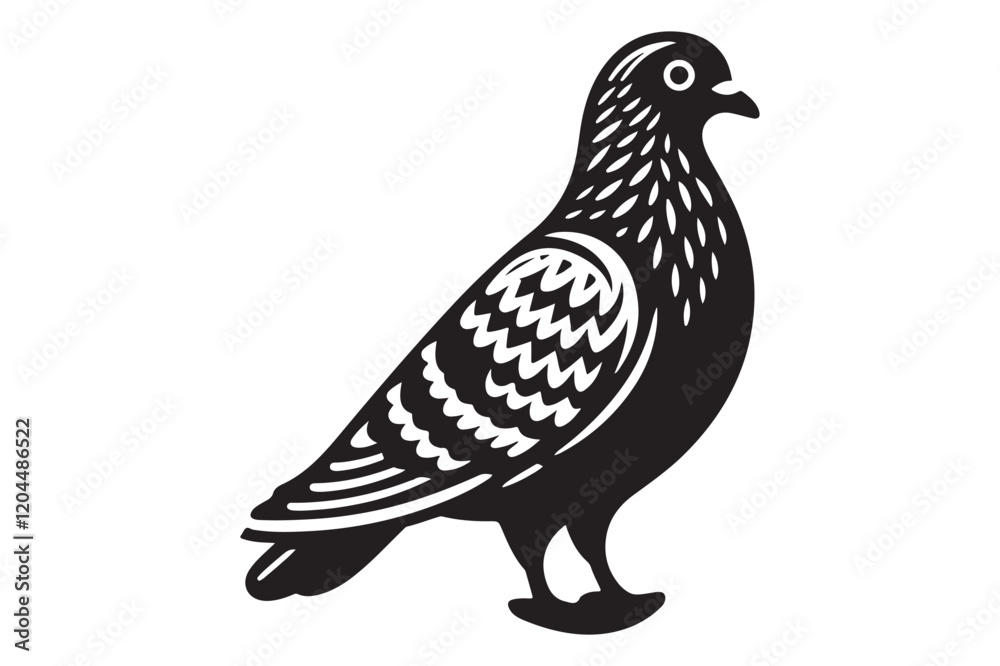 Fototapeta premium Pigeon Silhouette