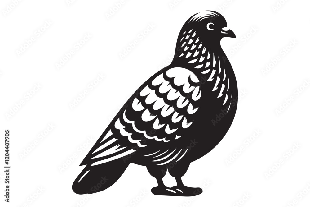 Obraz premium Pigeon Silhouette