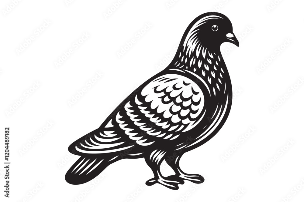 Fototapeta premium Pigeon Silhouette
