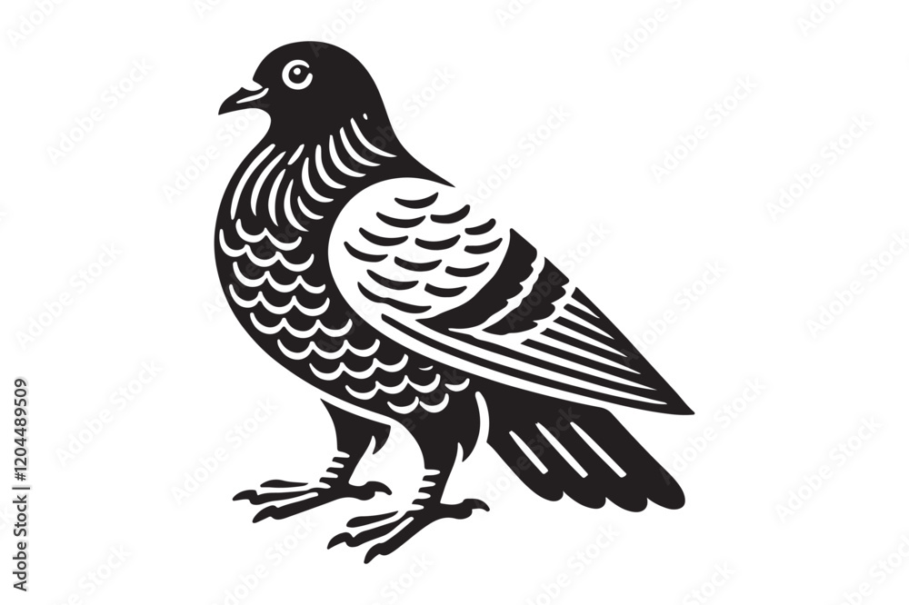 Obraz premium Pigeon Silhouette