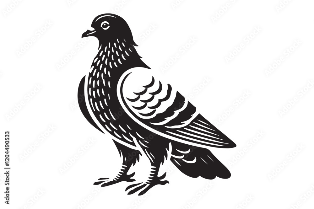 Fototapeta premium Pigeon Silhouette